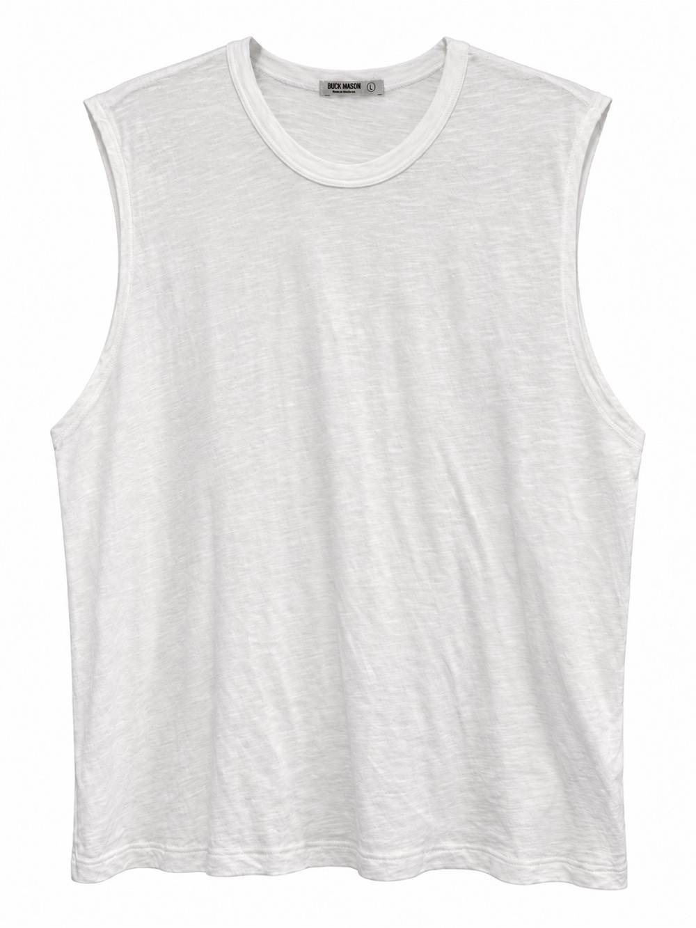 Buck Mason NWT White Slub Easy Muscle Tank Large 100% Cotton Made in USA